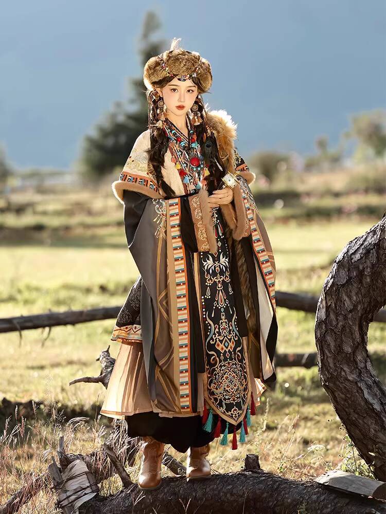 Ethnic Style - Серия путешествий, тибетский халат, национальный костюм,