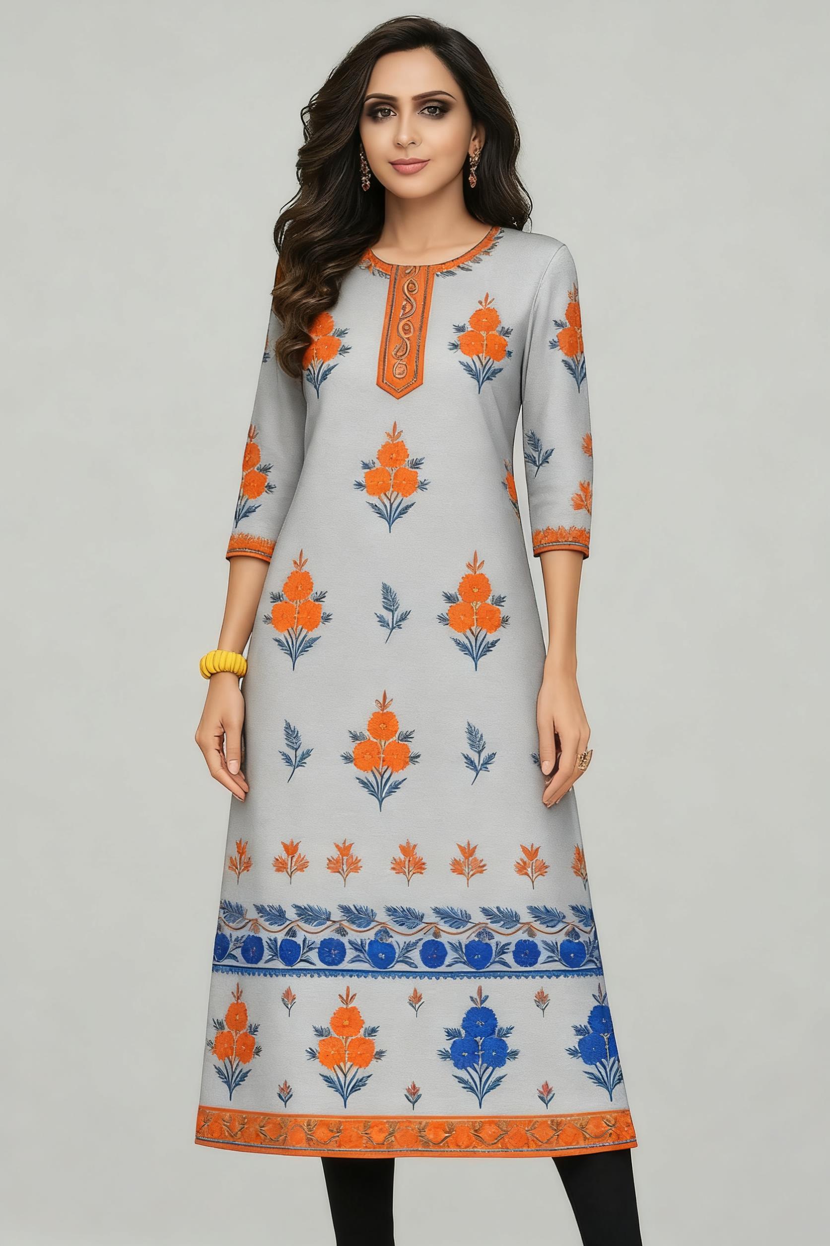 Мусульманские цветы Курта, жен – обзор и цена Ethnic Fashion Kurtis