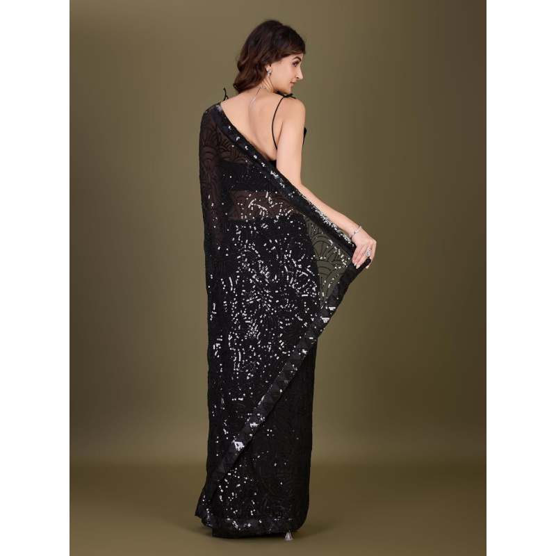 Женское сари из жоржета с выши – обзор и цена Saree Georgette Women