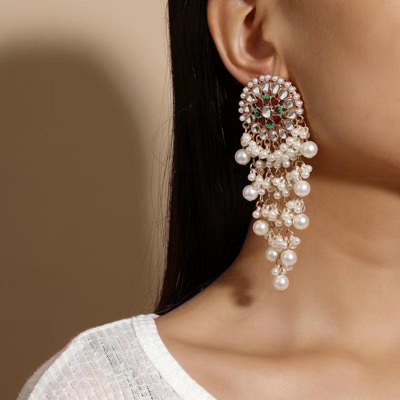 Женские серьги-подвески с жемч – обзор и цена Ethnic Indian Fashion
