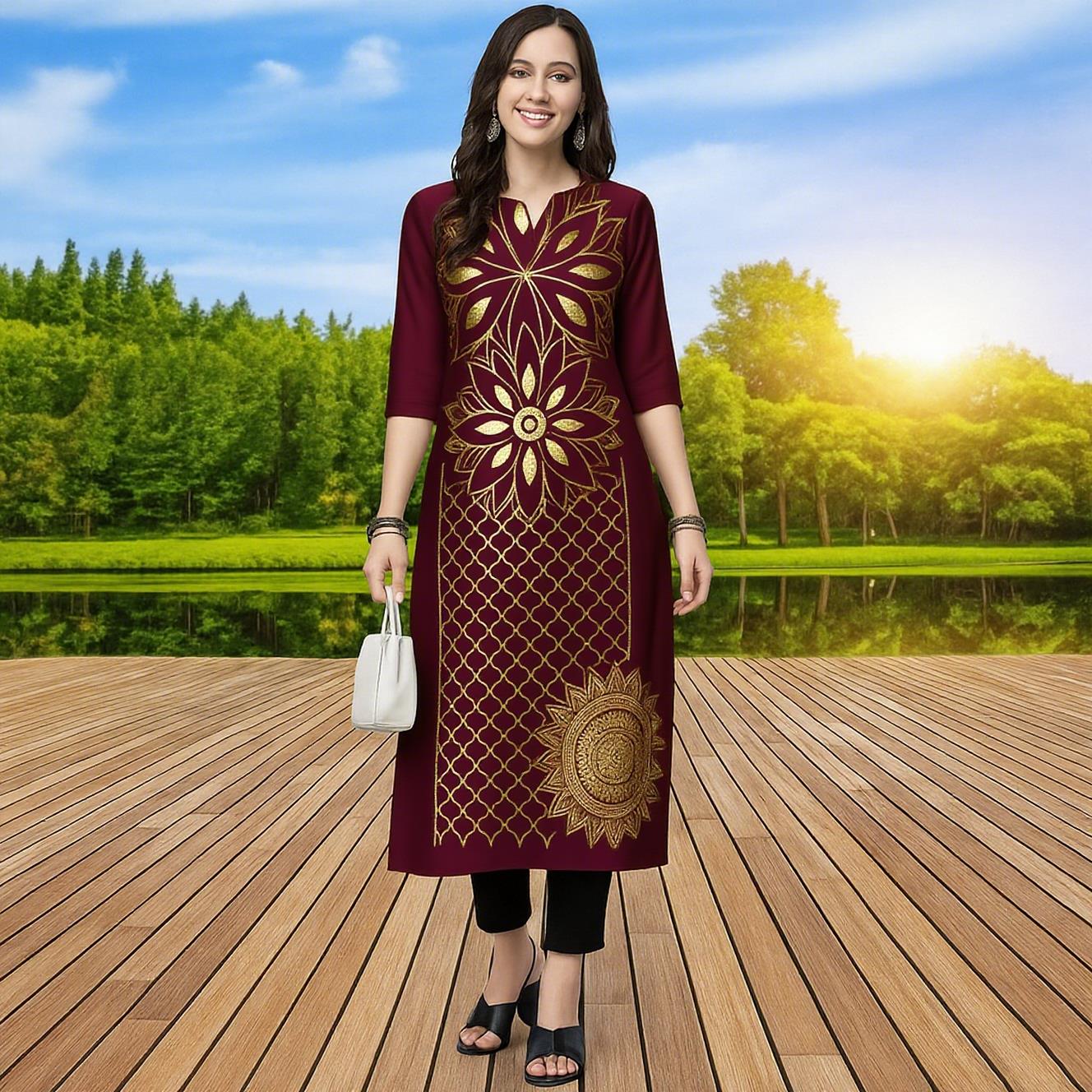 Мусульманское женское модное у – обзор и цена Ethnic Fashion Kurtis